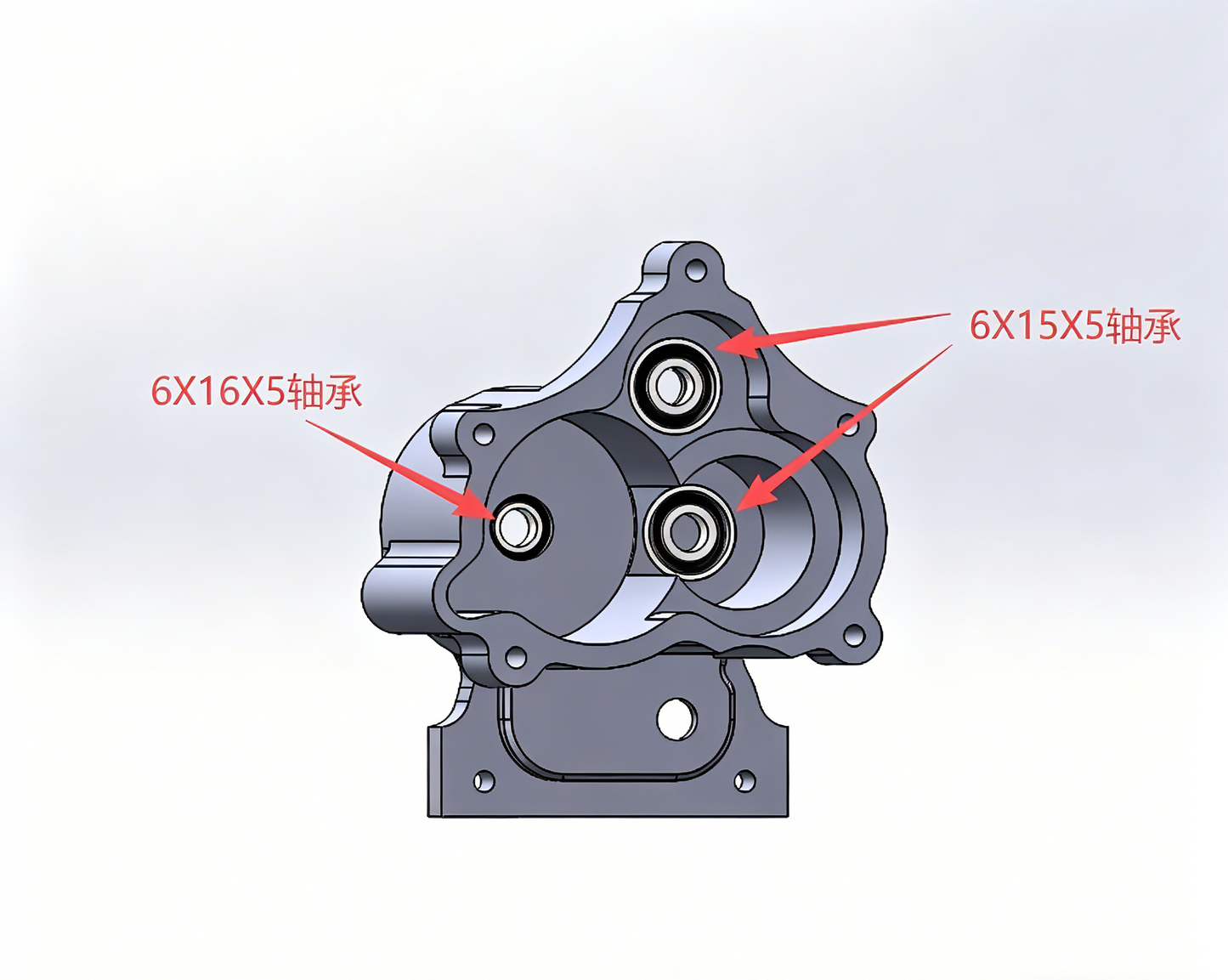 Crossrc EMO XX 1/6  1/5 EMO XX2 XXL2 RC CAR CNC Aluminum Gearbox Housing