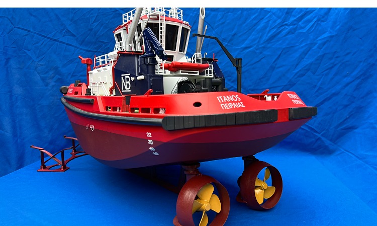 1/40 3D PRINT ASD 2500W Uzmar Rc Full Rotary Tug Model Kit