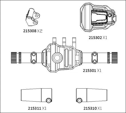 CROSSRC JT4 AT4 1/10 Rc Car Reinforced Rear Axle CS-97400968/69/70/71