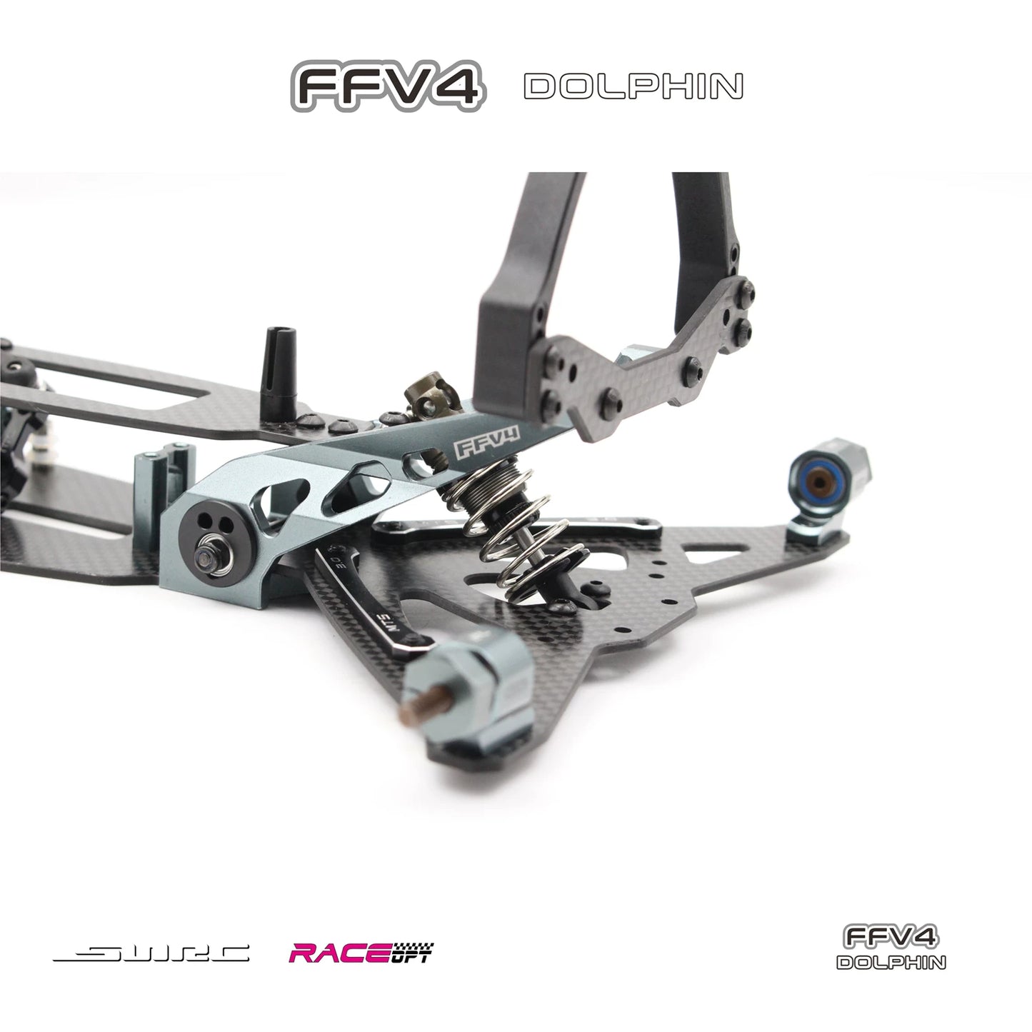 SNRC 1/10 FFV4 RC CAR Front Drive Belt Drive Carbon Fiber Frame