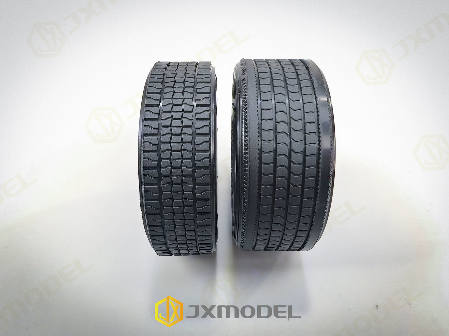 JXmodel 1/14 Tamiya Rc Tractor European 73mm Wide Narrow Rubber Tires 1 Pair