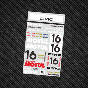 1/10 RC Car CIVI Decoration SC1611 Wheelbase 256mm-210mm