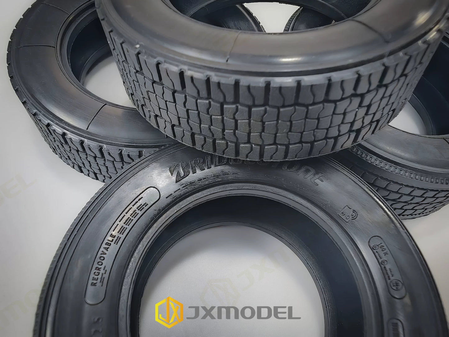 JXmodel 1/14 Tamiya Rc Tractor European 73mm Wide Narrow Rubber Tires 1 Pair