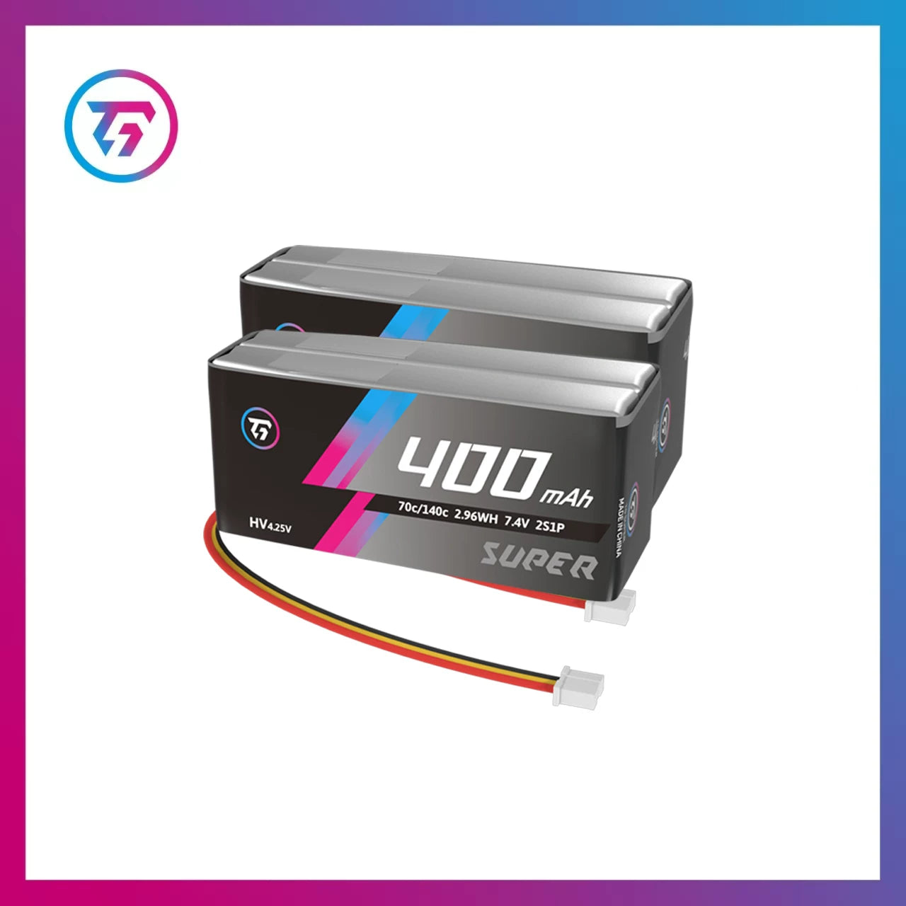TG Super 400Mah 2S 7.6V 70C 1/24 RC DRIFT CAR Lithium Battery PH2.0 PLUG