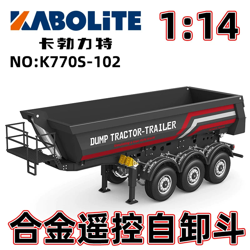 Kabolite K770S-102 1/14 Tamiya 3 Axle Metal Rc Tractor Electric Lifting Dump
