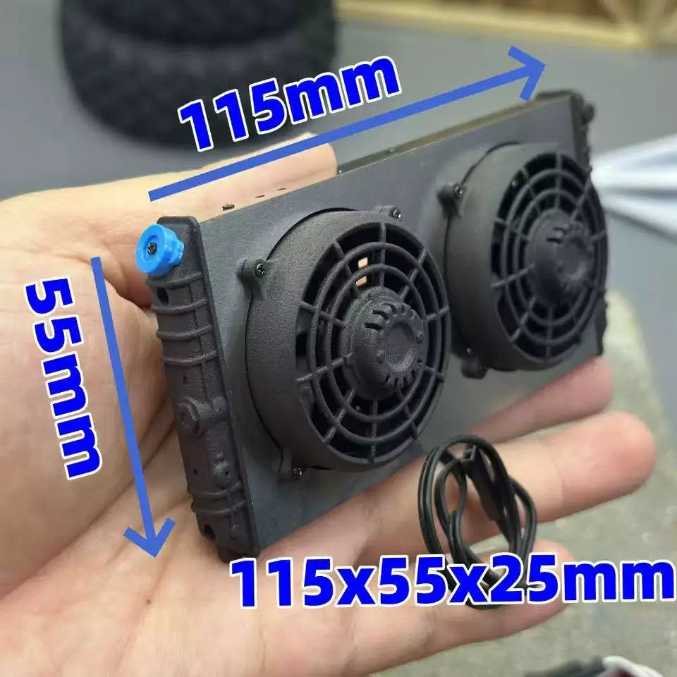 1/7 Rc Climbing Pipe Frame Car Cooling Fan Decoration