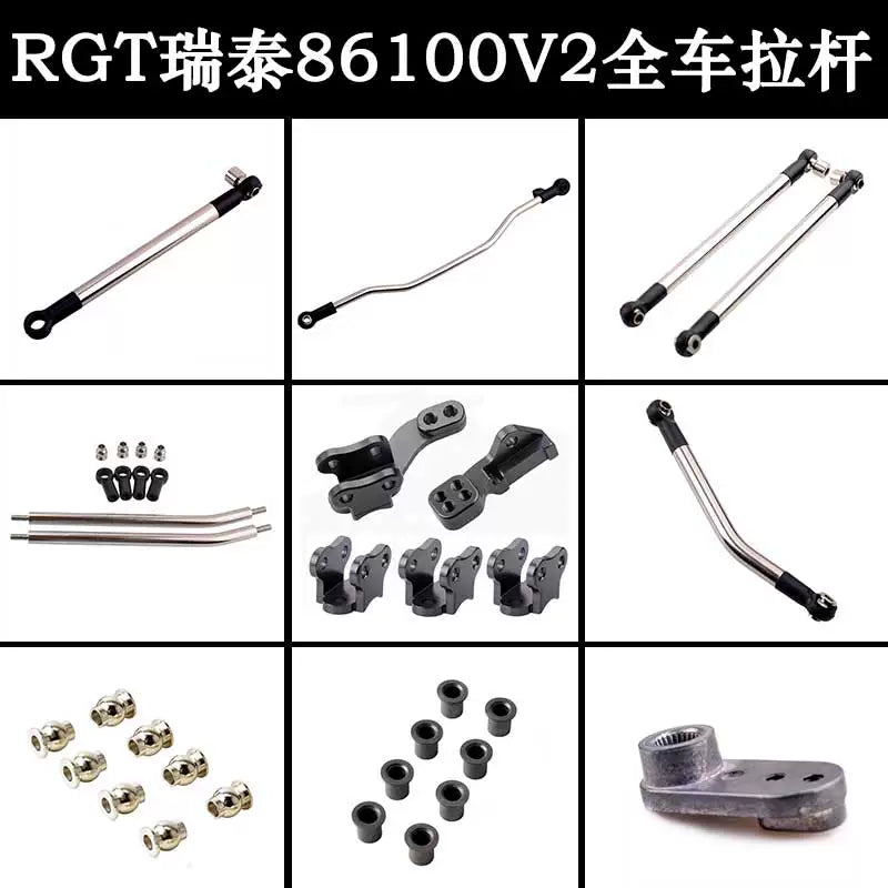 RGT 86100V2 Rc Car Tie Rod Steering Tie Rod Seat Ball Head Steering Gear Arm Screw Bushing