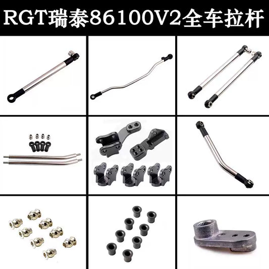 RGT 86100V2 Rc Car Tie Rod Steering Tie Rod Seat Ball Head Steering Gear Arm Screw Bushing