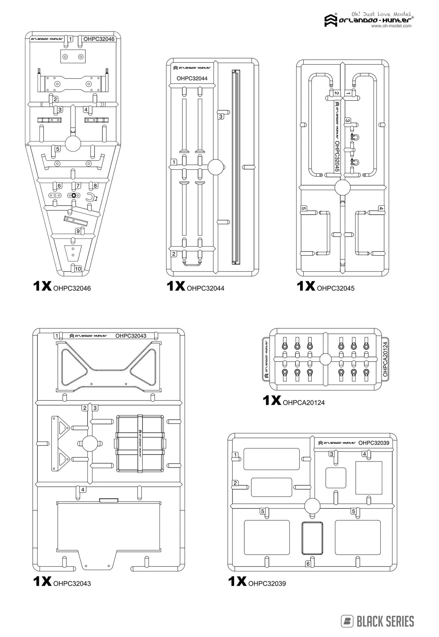 Orlando Hunter OH32N01 RC Trailer Camper RV Assembly KIT