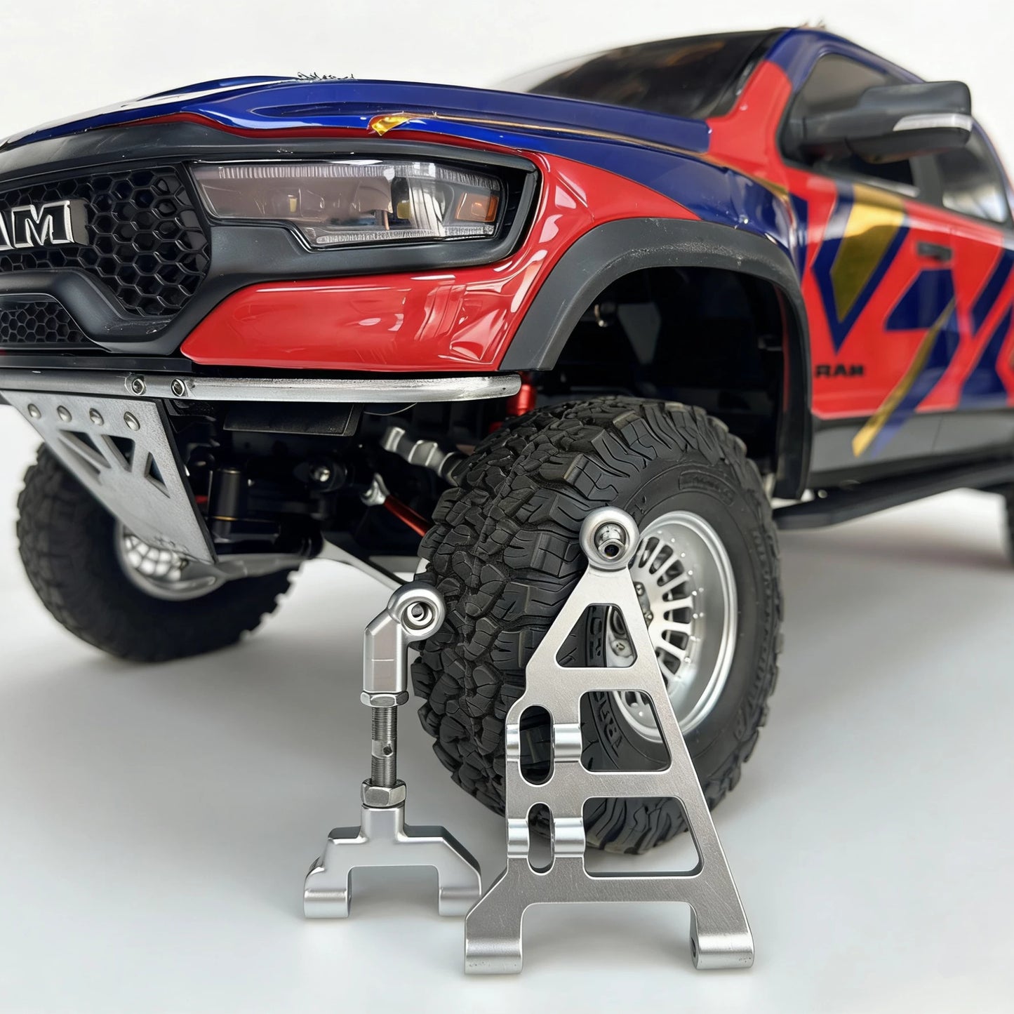 Traction Hobby KM RAM 1500 1/8 4wd Rc Car Op Parts Metal Swing Arm Steering Cup Tie Rod Full Set