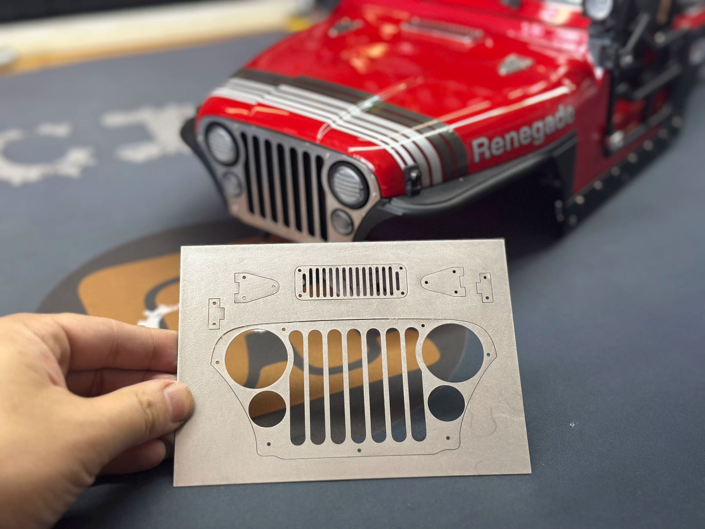 AXIALSCX10 CJ7 Rc Car Op Metal Front Face