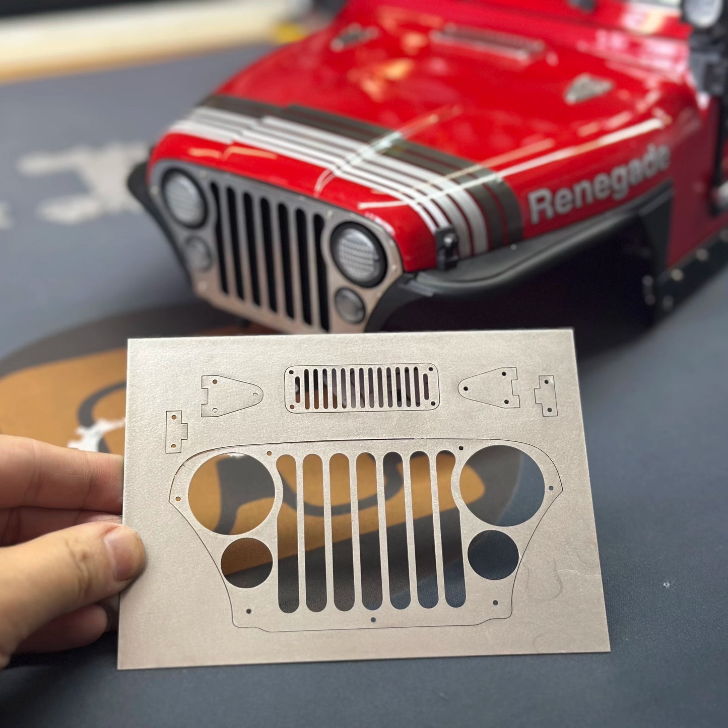 AXIALSCX10 CJ7 Rc Car Op Metal Front Face