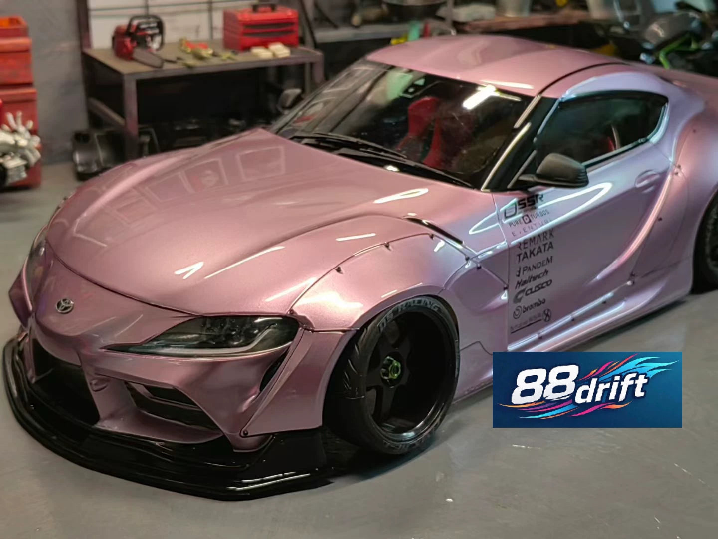 88Drift 1/10 A90 RC DRIFT CAR Transparent shell Width 200mm Wheelbase 258mm