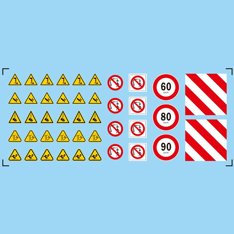 kaya 1/14 Rc Hydraulic Excavator Model Warning UV Sticker 128x54mm D422