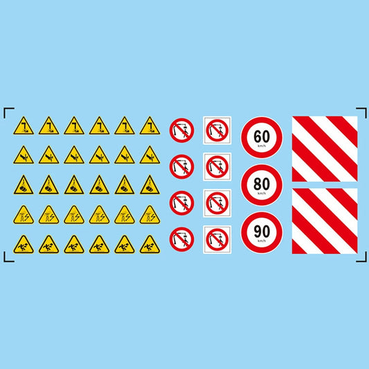 kaya 1/14 Rc Hydraulic Excavator Model Warning UV Sticker 128x54mm D422