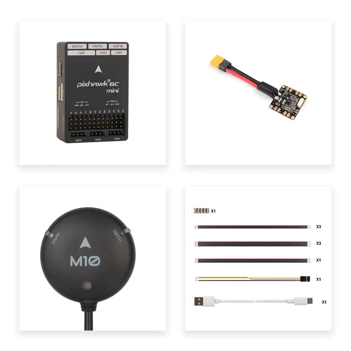 Holybro Pixhawk 6C Mini Flight Control PM02 V3 PM06 Power Module M9N M10 GPS Kit