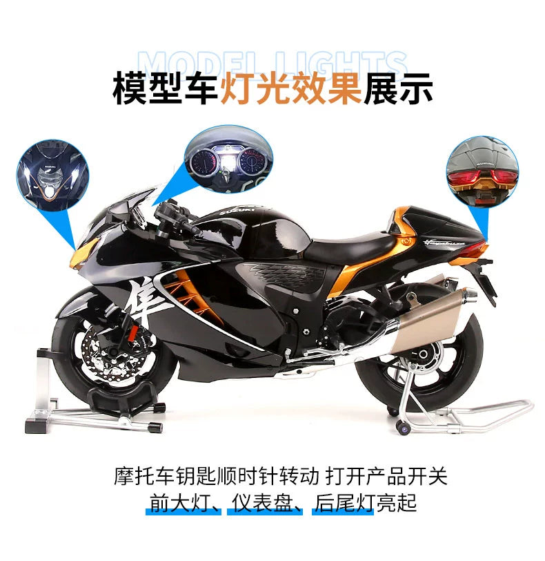 1/6 Suzuki Hayabusa Motorcycle Alloy Static Model 1300