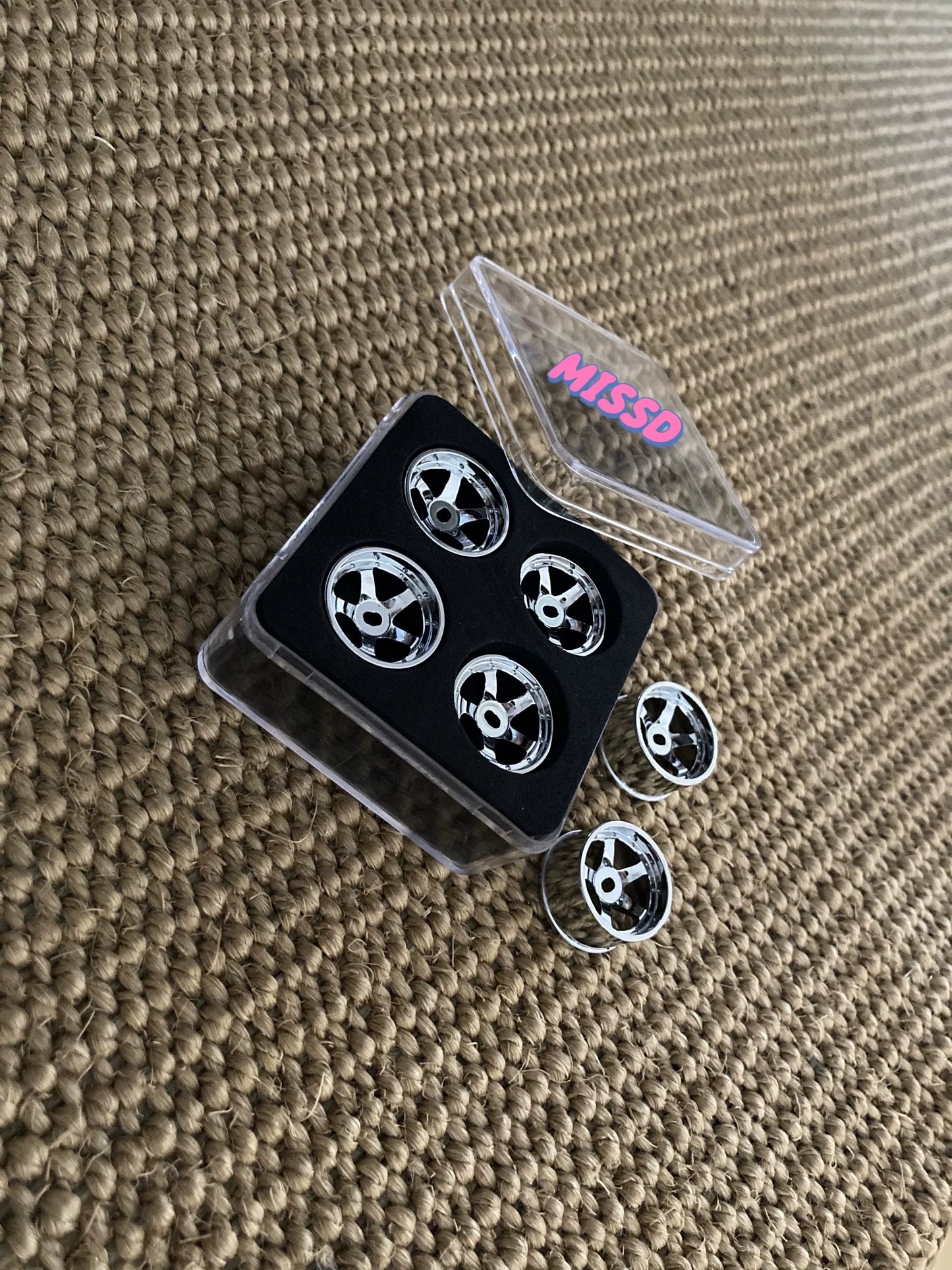 1/24 MINIZ Miniq TRC Art TG Rc Drift Car 20MM 22mm Awd Metal Wheels 1 pair