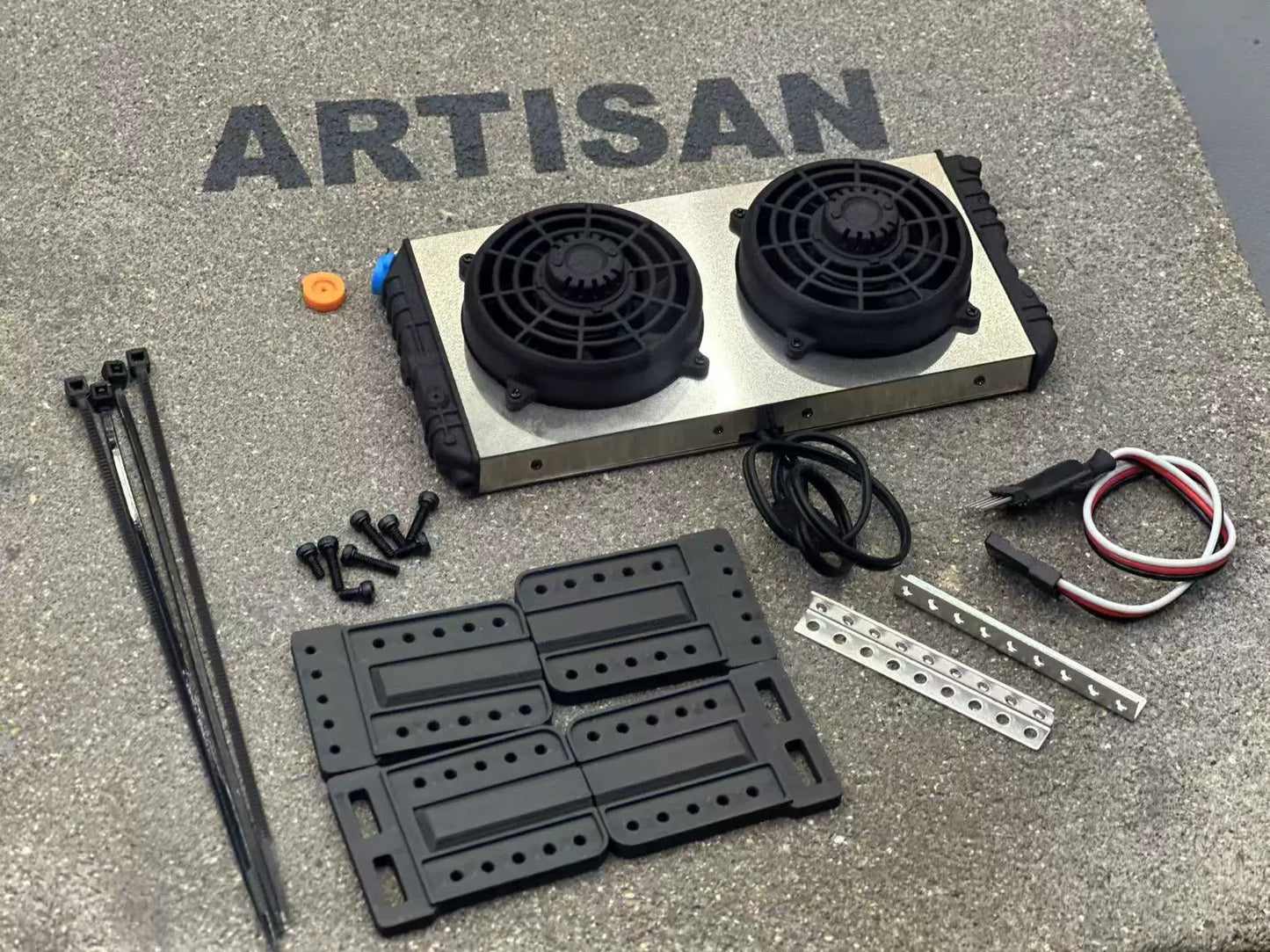 1/7 Rc Climbing Pipe Frame Car Cooling Fan Decoration