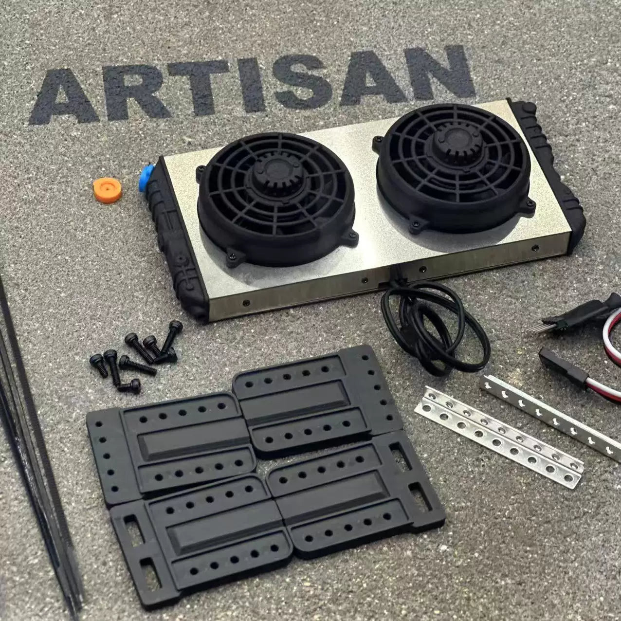1/7 Rc Climbing Pipe Frame Car Cooling Fan Decoration