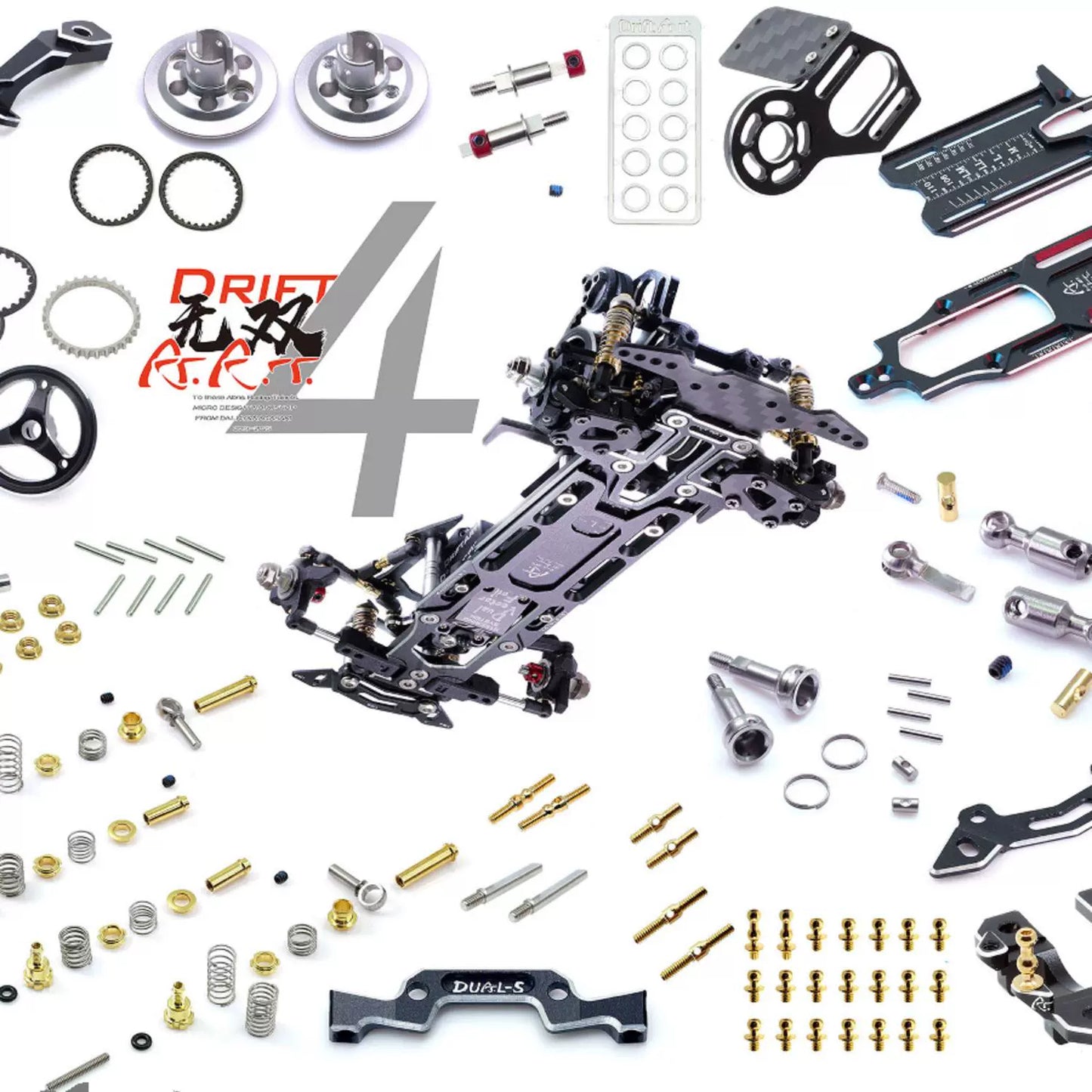 DRIFTART 4 Pre-assembled Frame for 1/24 Rc Drift Car 99140/99140 + 98205
