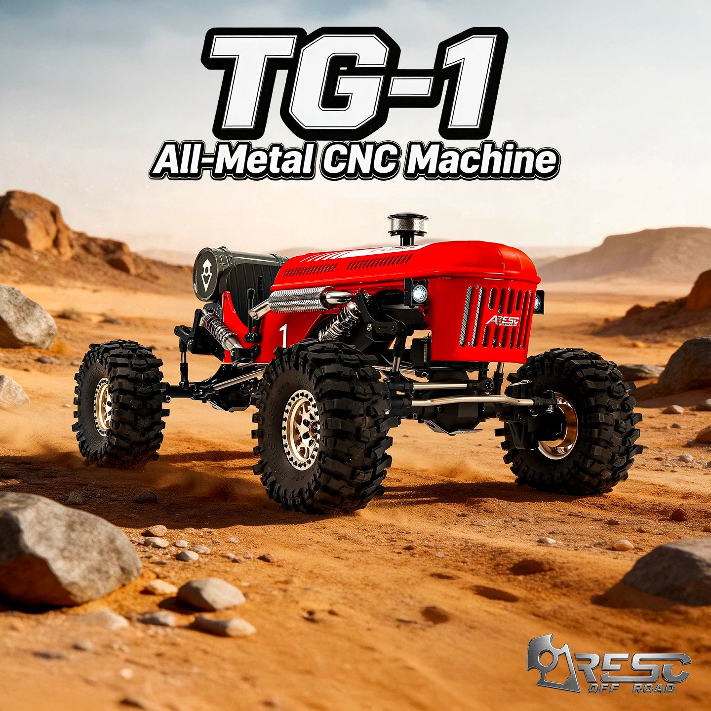 ARESC TG1 1/10 All Metal RC CAR Red Coated RTR