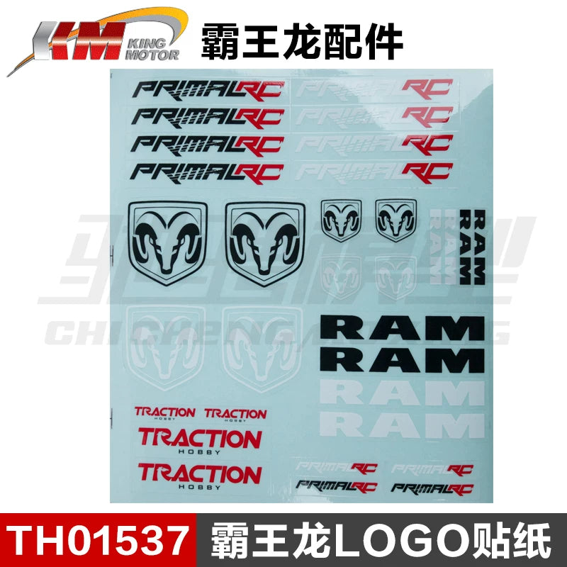 Traction Hobby KM RAM 1500 1/8 4wd Rc Car Original Parts Tires Differential Collision Avoidance Shock Absorption TH01496