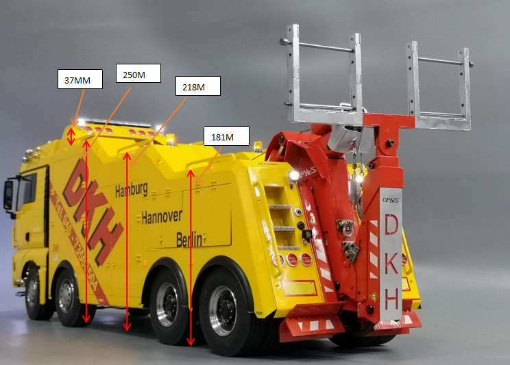 JXMODEL 1/14 RC Clearance Rescue Trailer Chassis Hydraulic Rescue Module Version 2.0 KIT