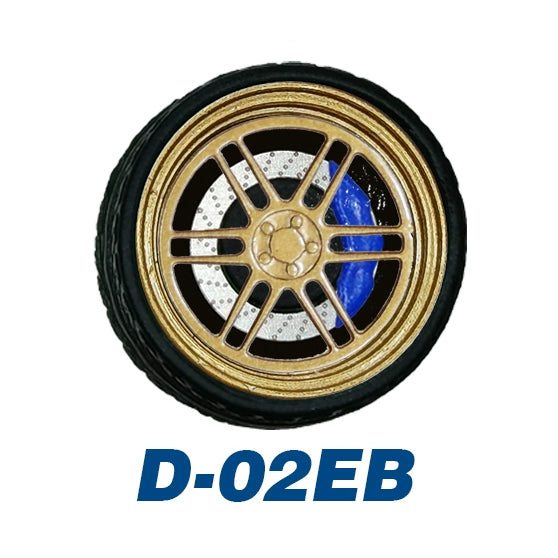 1/64 Static Model Car Alloy Wheels Rubber Tires with Bearings