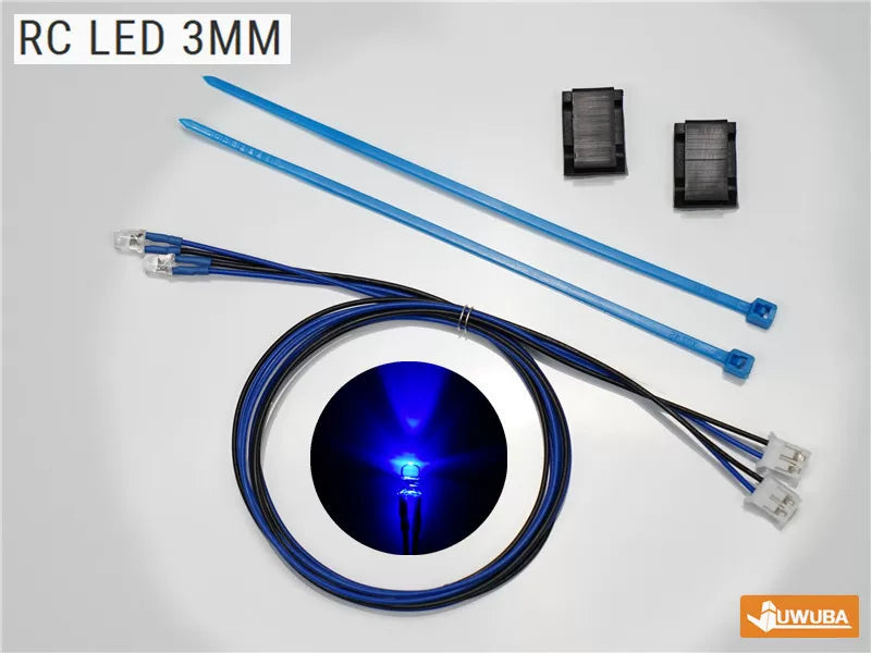 1/14 TAMIYA RC TRACTOR 4-in-1 PH2.0 LED MFC-03 01 3MM 5MM LED Light 5pcs