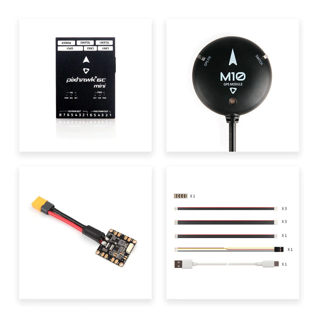 Holybro Pixhawk 6C Mini Flight Control PM02 V3 PM06 Power Module M9N M10 GPS Kit