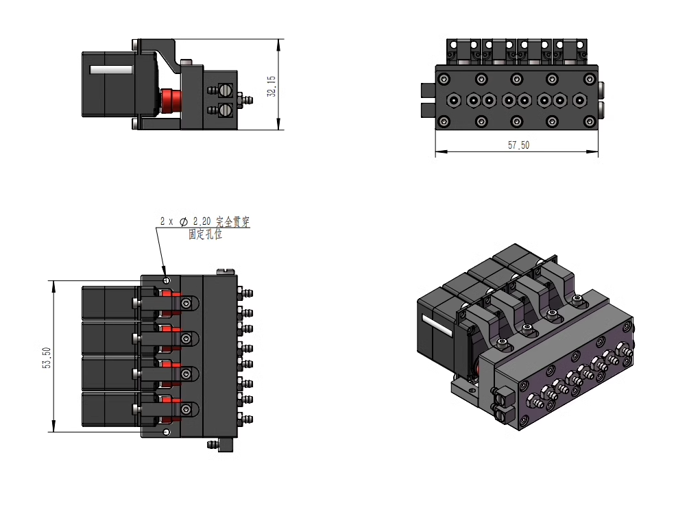 CUT MODEL CUT-9G-FA 1/14 Hydraulic Model Directional Valve with Medium Return Function