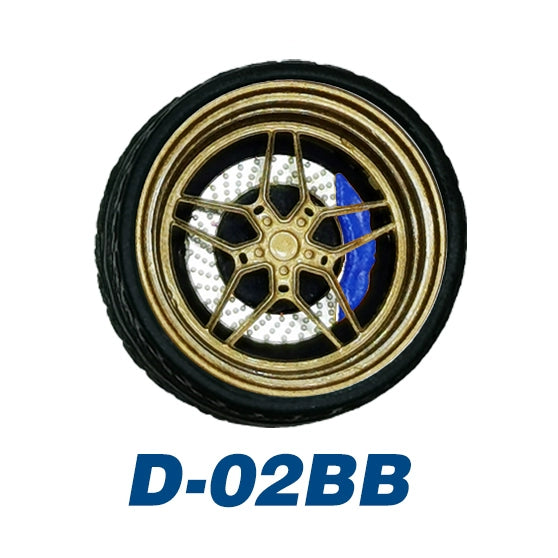 1/64 Static Model Car Alloy Wheels Rubber Tires with Bearings