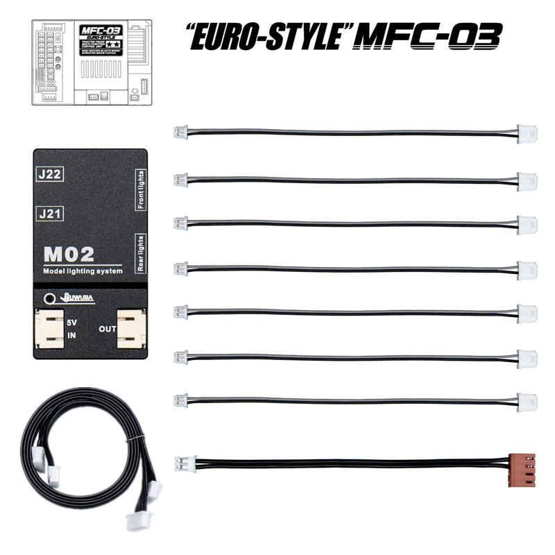 juwuba TAMIYA1/14 RC TRACTOR MFC-01 MFC-03 4 IN 1 Light Adapter Module KZQ-M02