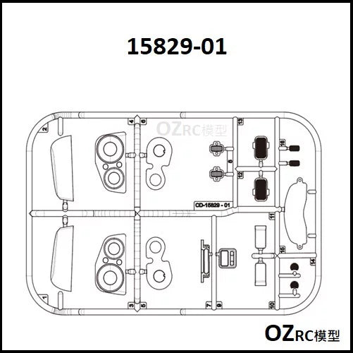CAPO CD15829 GTR R34 1/8 Rc Car Plastic Parts