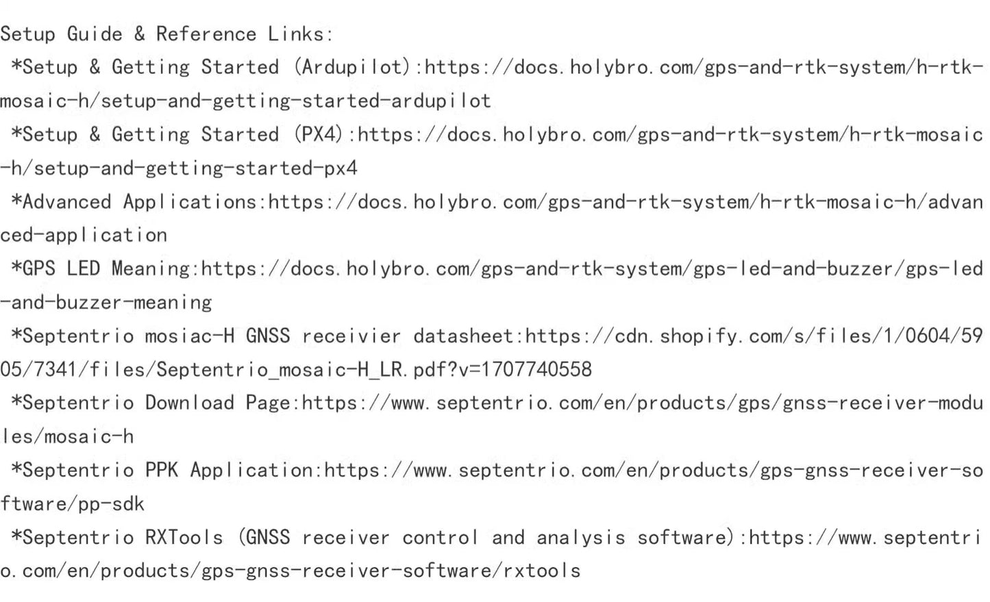 Holybro H-RTK Mosaic-H Dual Antenna Heading