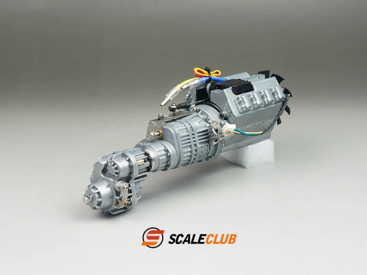 Scaleclub 1/14 Tamiya Rc Tractor Gearbox 27T Front and Rear Differential  Transfer Integrated Gearbox