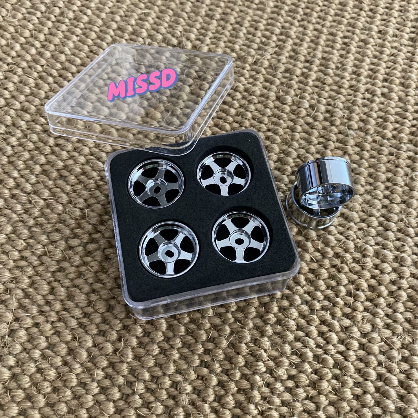 1/24 MINIZ Miniq TRC Art TG Rc Drift Car 20MM 22mm Awd Metal Wheels 1 pair