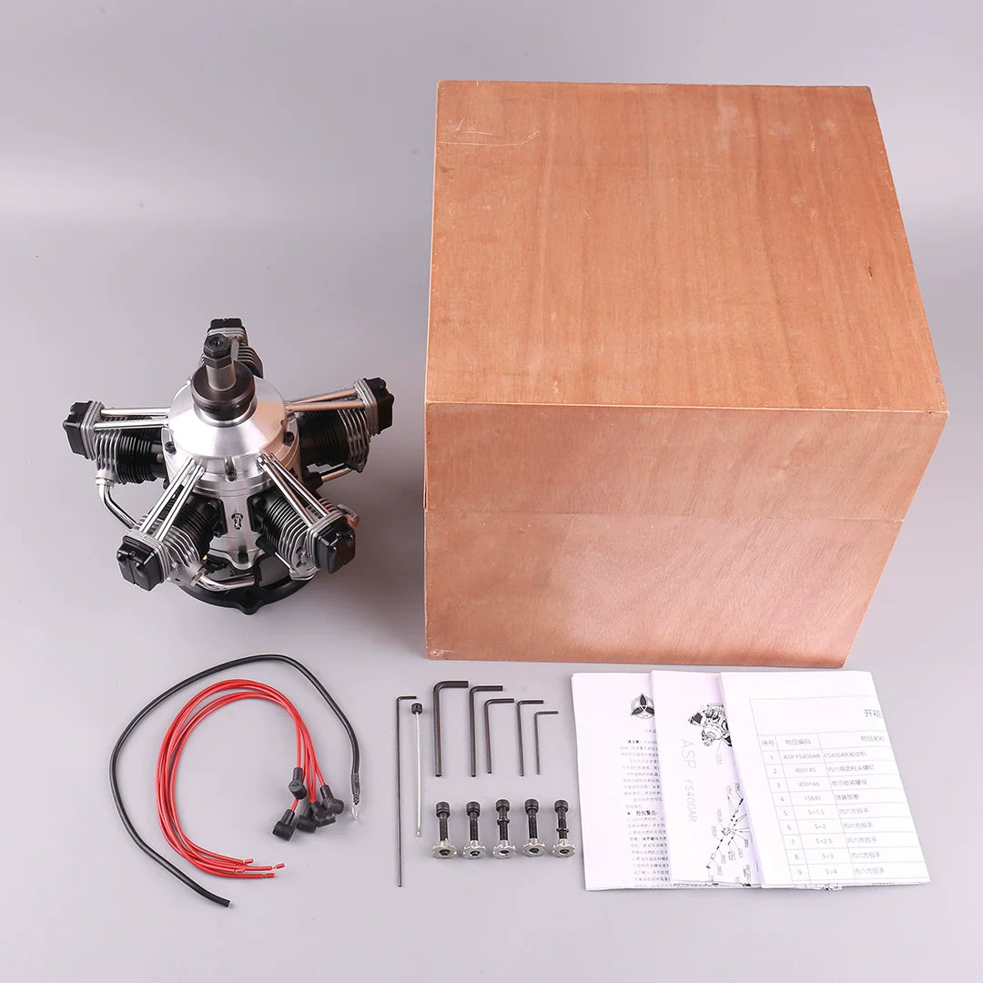 ASP FS400AR Five-cylinder Methanol Engine 65cc for Rc Fixed-wing Aircraft