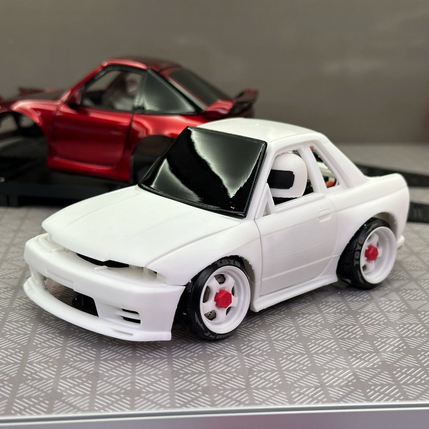 MUSHU TG TT 1/24 Rc Drift Car 3D PRINT WHITE Shell Wheelbase 70-73MM