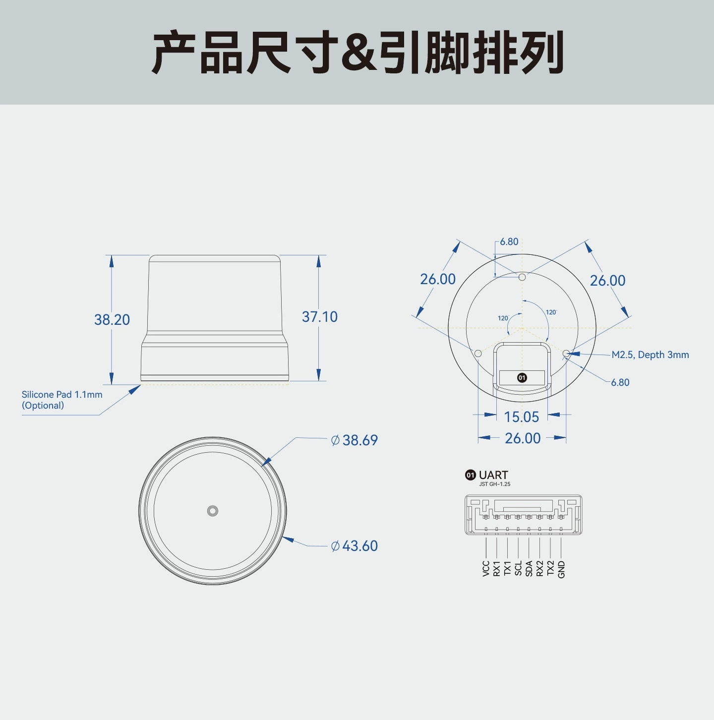 Holybro H-RTK ZED F9P Ultralight pixhawk Flight Control PX4 6C 6X PIX32