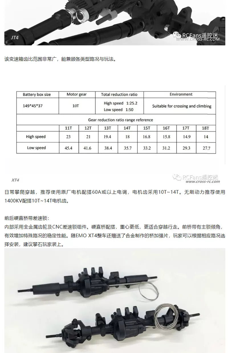 CROSSRC EMO XT4 1/10 Rc Car KIT