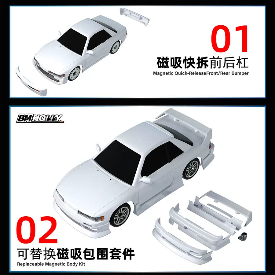 BMHOBBY BMRX FLD S13 1/28 RWD RC DRIFT CAR RTR