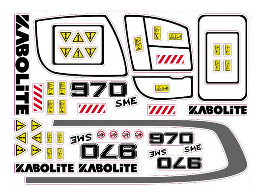 KABOLITE K970 1/14 RC Engineering Excavator Sticker