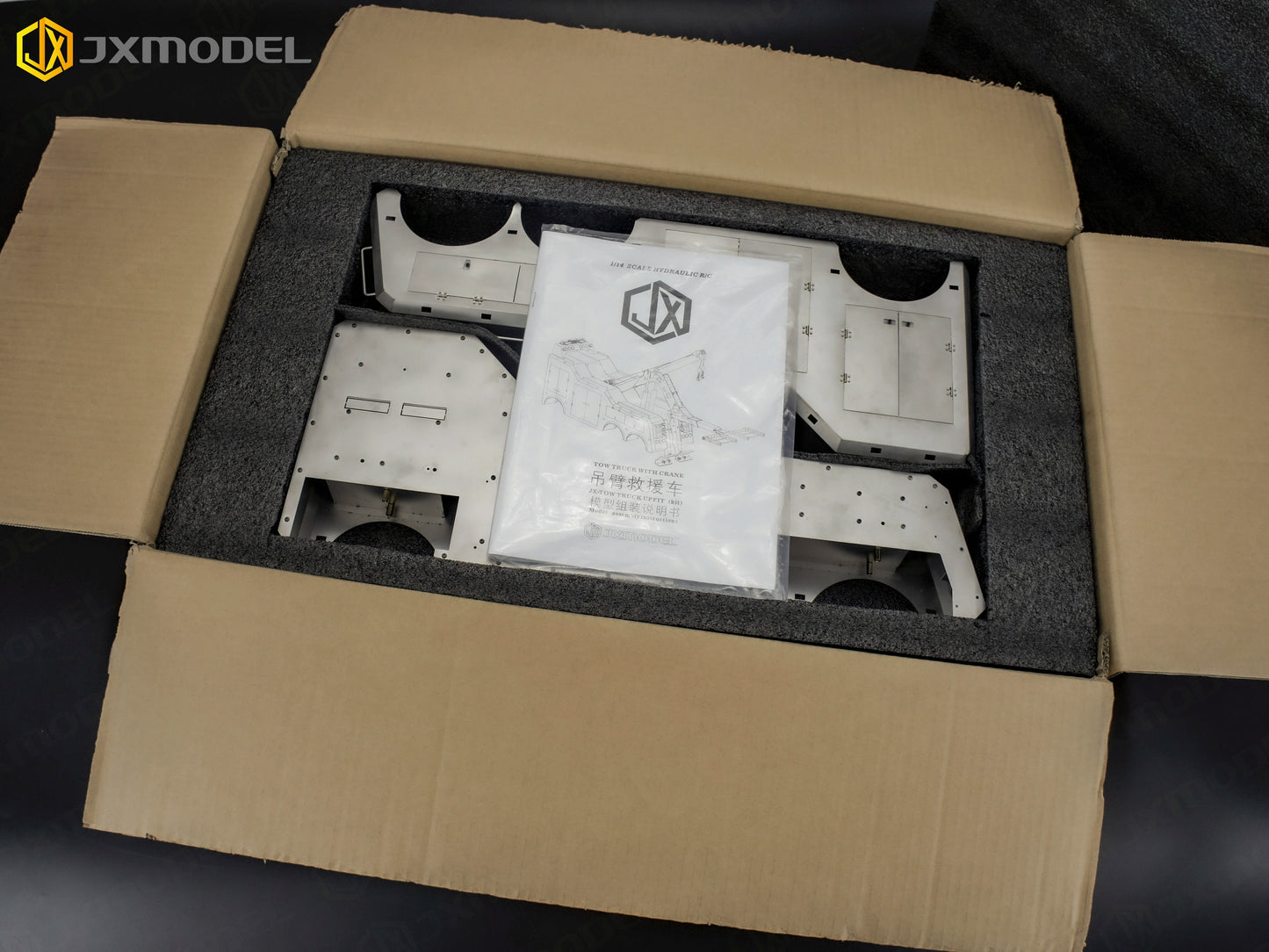 JXMODEL 1/14 RC Clearance Rescue Trailer Chassis Hydraulic Rescue Module Version 2.0 KIT