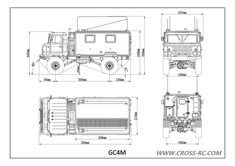 CROSSRC GC4M 1/12 Rc Command car KIT CS-90100039