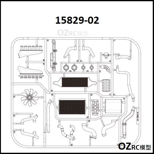 CAPO CD15829 GTR R34 1/8 Rc Car Plastic Parts