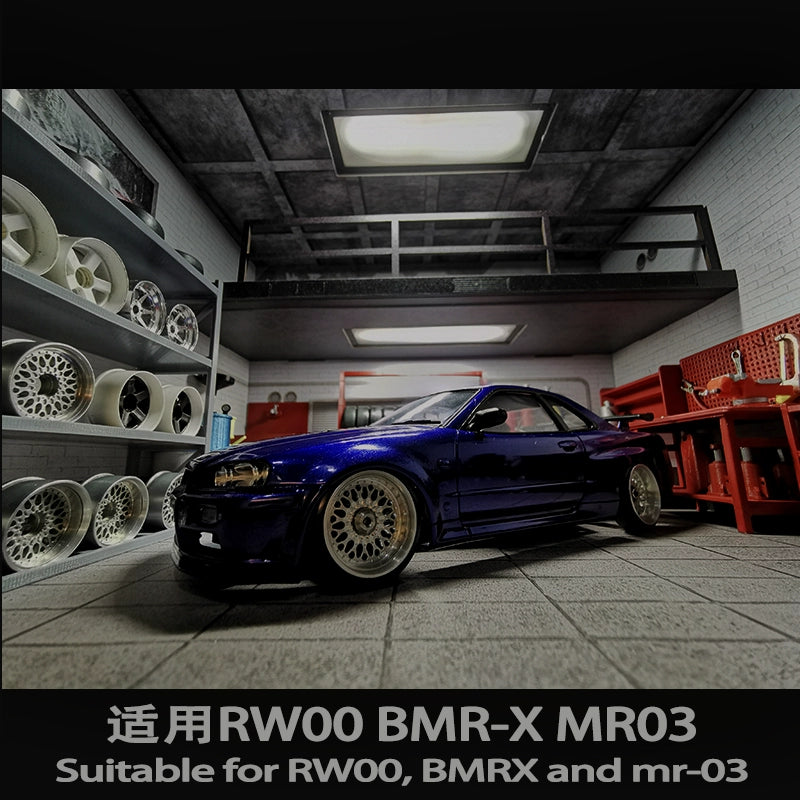 Zerorc Rw00s 1/24 RC Drift Car MR03 BBS 22mm Metal Wheels