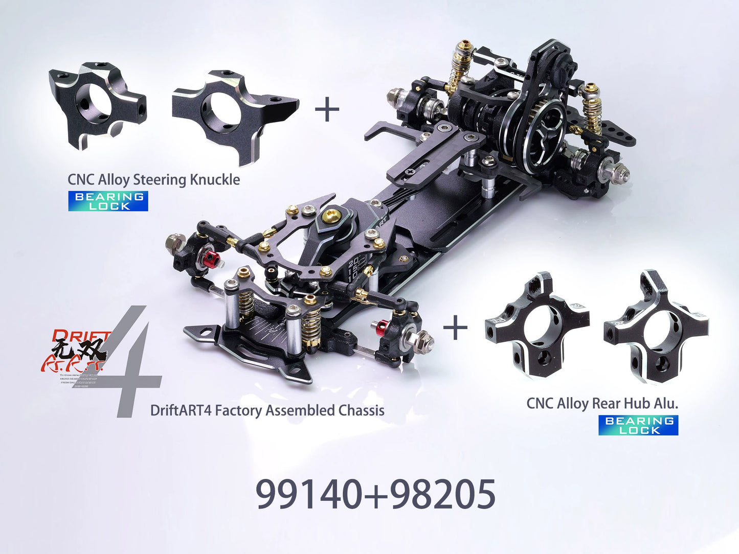 DRIFTART 4 Pre-assembled Frame for 1/24 Rc Drift Car 99140/99140 + 98205