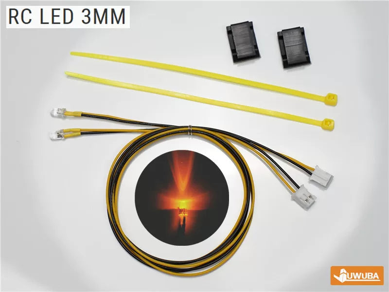 1/14 TAMIYA RC TRACTOR 4-in-1 PH2.0 LED MFC-03 01 3MM 5MM LED Light 5pcs
